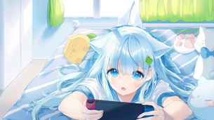 【非・微エロ】水曜日の青髪美少女画像まとめ　その１５６
