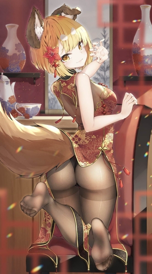 【二次】エッチな体した女の子のチャイナドレス姿が麗しい画像
