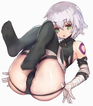 【黒ニーソ】おパンツと黒ニーハイが同時に楽しめる二次画像