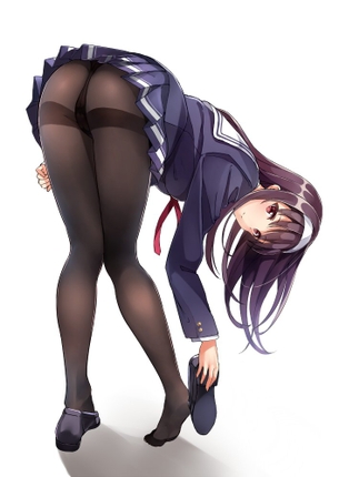 【冬の風物詩】黒スト黒タイツを履いた女子校生の画像