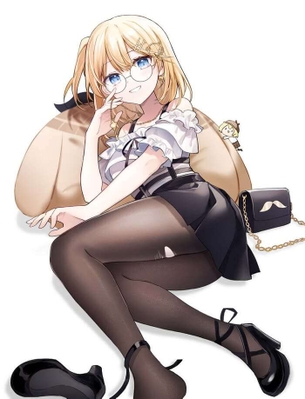 [ホロライブ][エロ画像]ワトソン・アメリアの伝線したパンストに興奮したよ♪