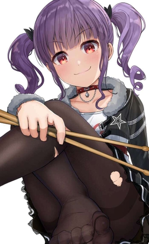 [バンドリ！][エロ画像]宇田川あこの黒パンスト越しのつま先を匂ったよ♪