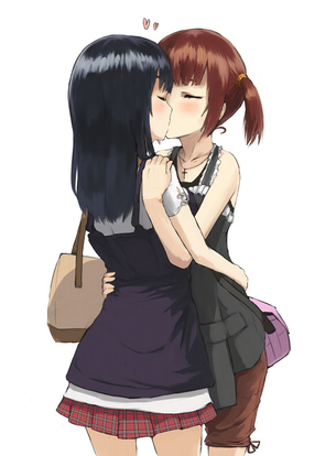 【二次百合】女の子同士でちゅっちゅしてるユリキス画像