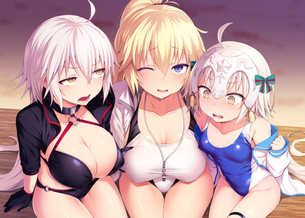 【スク水】ピッチピチの競泳水着でエロいボディラインが丸わかりな女の子の二次エロ画像まとめ その9
