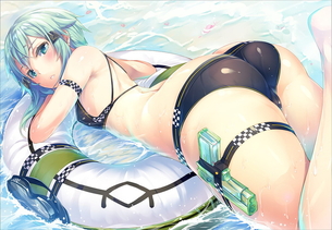 青い色の髪の女の子の二次エロ画像！青といえばミクさんだろｗ
