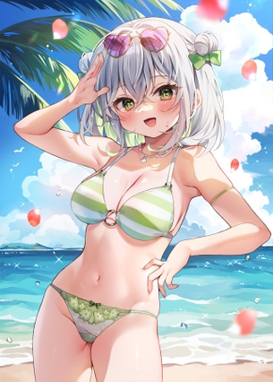 【非・微エロ】色鮮やかな水着を身に着けた女の子の二次画像まとめ その２