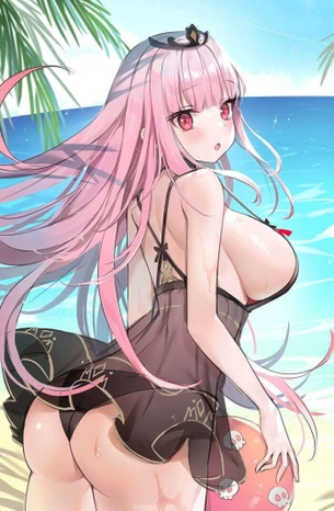 【ホロライブ】森カリオペのがっつりむしゃぶりつきたいおっぱいエロ画像で即抜き！