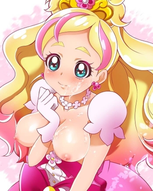[プリキュア][エロ画像]キュアフローラに精子を口内発射したよ～♪
