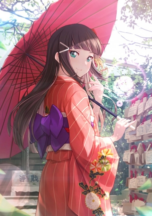 【和服】清楚でおしとやかに見えちゃう、着物姿が可愛い女の子の二次画像