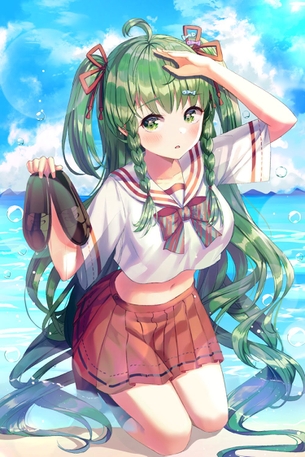 【非・微エロ】木曜日の緑髪美少女画像まとめ　その４７