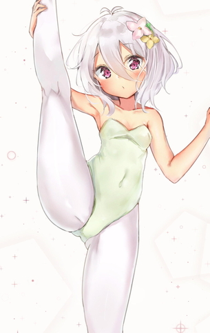 【バレエ】レオタード＆白タイツとかいう最強コンビの二次画像【新体操】
