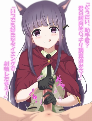 【手コキ】色んな素材の感触が気持ち良さそうな手袋コキの二次エロ画像