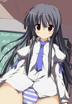 【下着(縞パン)】下着姿が可愛い女の子の二次元エロ画像＆イラスト Part14