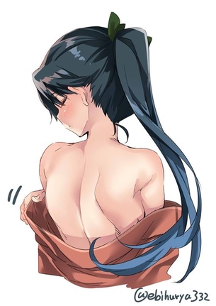 【背中】綺麗な背中が魅力的な女の子の二次元エロ画像＆イラスト Part18