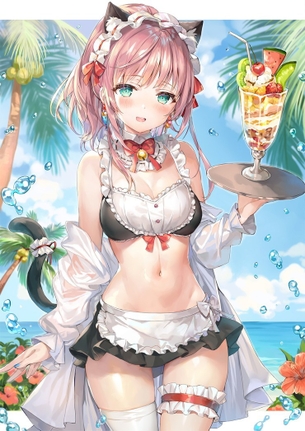 【二次元】メイドビキニ姿の美少女達のエロ画像 40枚