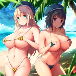 【二次元】マイクロビキニを着ている露出美少女のエロ画像 Part.3 39枚