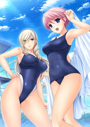 【二次元】競泳水着姿の美少女達のエロ画像 Part.3 39枚