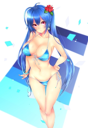 【二次元】青髪美少女のエロ画像 Part.1 40枚