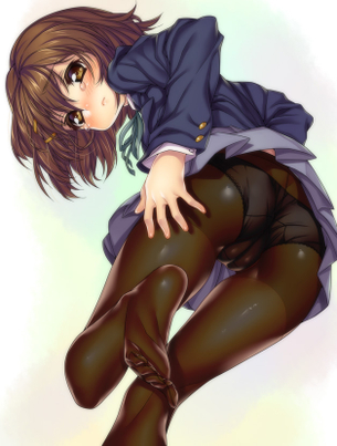 黒ストとか黒タイツを履いてる女子校生の画像