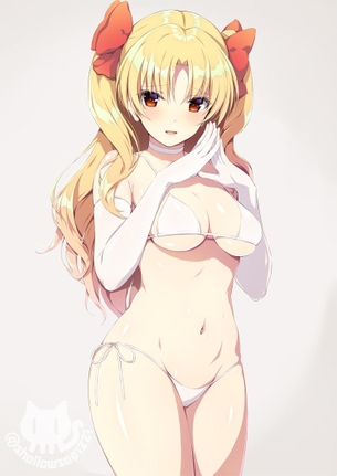 【二次元】マイクロビキニを着ている露出美少女のエロ画像 Part.1 40枚