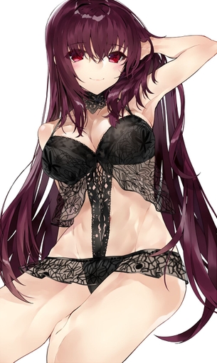 【二次元】黒いランジェリーを着た美少女達のエロ画像 Part.2 40枚 Black Lingerie