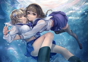 【二次元】水の中にいる美少女達のエロ画像 Part.1 41枚
