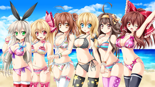 【二次元】ビキニを着ている美少女達のエロ画像 38枚 水着