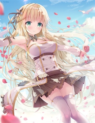 【金髪】可愛い金髪の女の子の二次元エロ画像＆イラスト Part59
