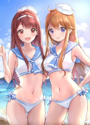 【二次元】セーラービキニのセクシーエロ画像 40枚
