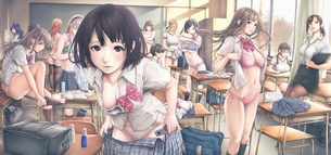 【二次元】教室でエッチな姿を見せるJK/女子校生のエロ画像 Part.1