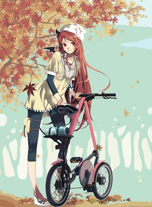 【二次元】自転車に乗る美少女達のセクシーエロ画像 38枚 bicycle
