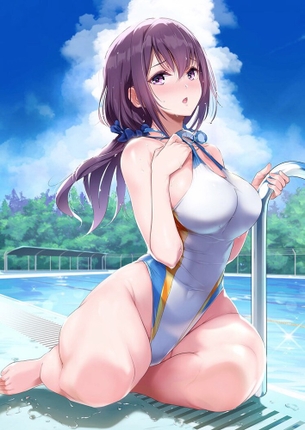 【二次元】競泳水着姿の美少女達のエロ画像 Part.4 40枚