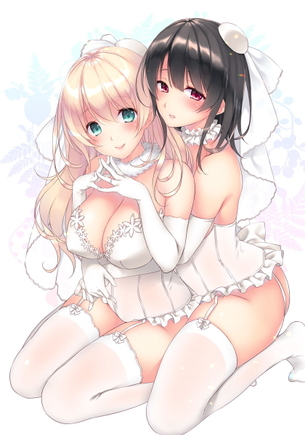 【二次元】ウェディングドレス姿の純白美少女達のエロ画像 Part.5 37枚