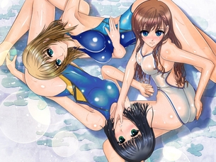 【二次元】競泳水着姿の美少女達のエロ画像 Part.5 40枚