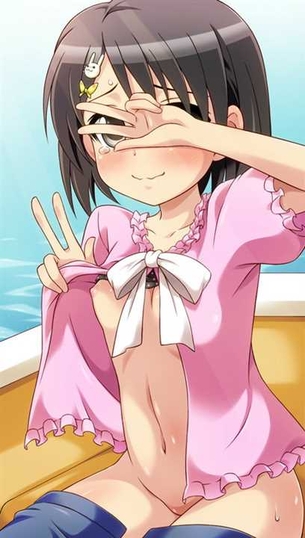 【たくし上げ】服をたくし上げて見せてくれる女の子の二次元エロ画像＆イラスト Part14