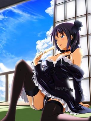 【虹画像】黒ニーソや黒ストッキングを履いた女の子の画像集 part22