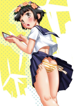 【虹画像】縞パンを履いてる女の子の二次画像集 part1