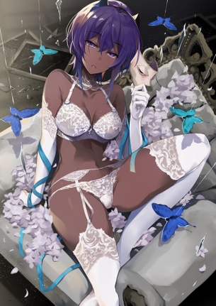 ガーターベルトを着けたドスケベ女の激シコ画像2