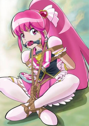 [プリキュア][エロ画像]キュアラブリー(愛乃めぐみ)を拘束(緊縛)したよ♪