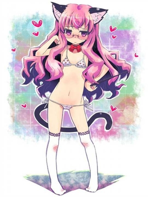 【下着(縞パン)】下着姿が可愛い女の子の二次元エロ画像＆イラスト Part57
