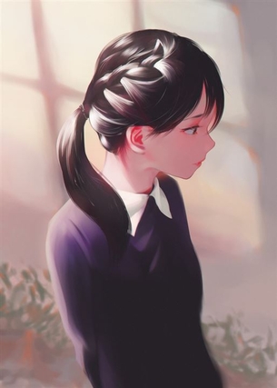 【黒髪】真面目そうな黒髪少女の二次元エロ画像＆イラスト Part08