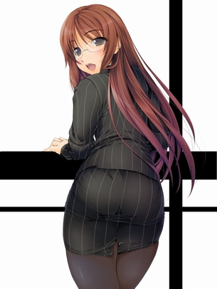 【二次】スカート越しのお尻画像ください