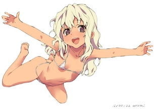 【貧乳マイクロビキニ】ちっぱいにちっちゃい水着の女の子の二次元エロ画像＆イラスト Part05
