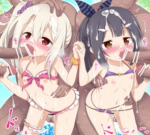 【二次】ぶっかけ＆顔射で体中精液まみれのエロ画像 Part３６