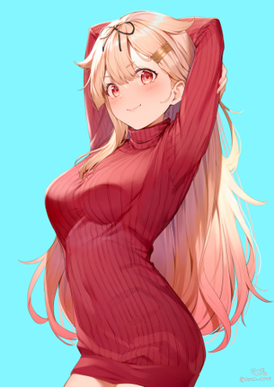【二次】セーター、リブニットを着た女の子のエロ画像 Part１１