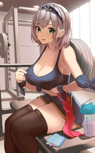 【スポブラ】おっぱいの揉み心地が良さそうなスポーツブラ女子の画像