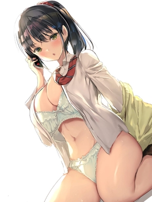 【二次元】半分脱いでるエロ画像 Part.3 50枚 半脱ぎ