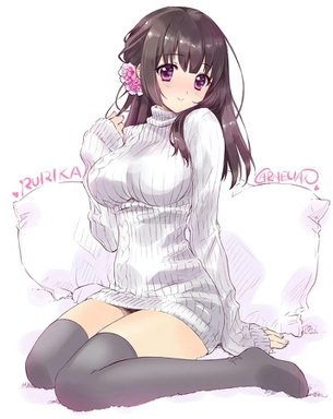 【二次元】ニーソックスを履いた美少女達のエロ画像 Part.4 50枚