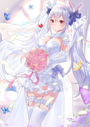 【二次元】ウェディングドレス姿の純白美少女達のエロ画像 Part.17 50枚
