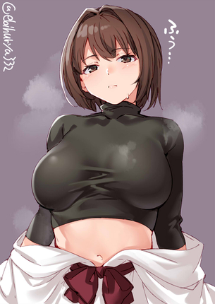 【匂いフェチ】上着を脱いで、衣類に篭った蒸れを放出してる女の子の画像